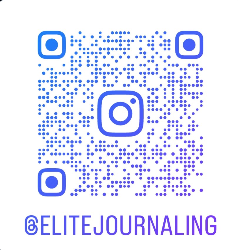 Scannable Instagram QR code for Elite Journaling support